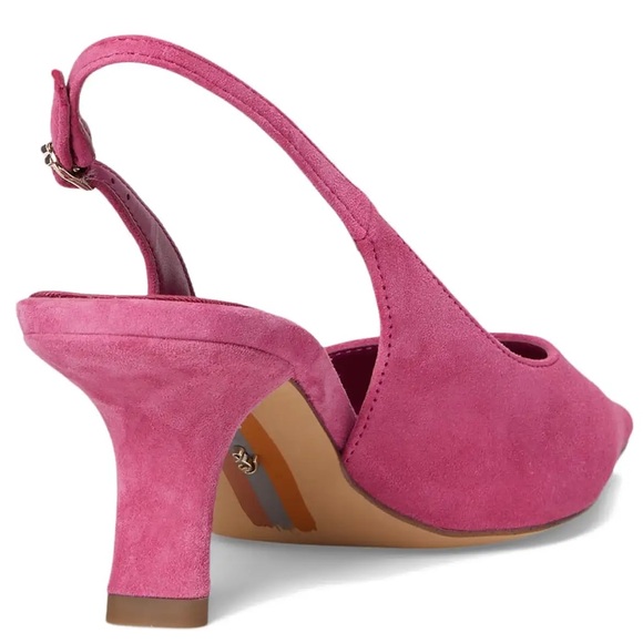 Sam Edelman Bianka Sling Slingback pink Suede Shoes Sz 7 - Picture 5 of 7
